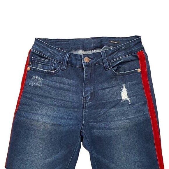 Judy Blue Red Velvet Tape Kayla Skinny Stretch Jeans Size 5/27 - Picture 3 of 6